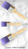 2” Oval Synthetic Purple Painter Brush
