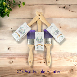 2” Oval Synthetic Purple Painter Brush